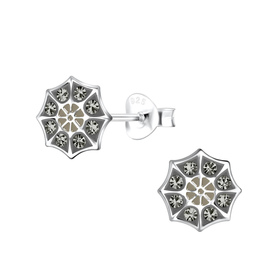 Spinnennetz Kinder Ohrringe 925 Silber