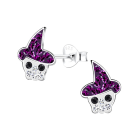 Totenkopf Kinder Ohrringe 925 Silber