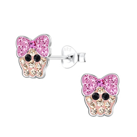 Totenkopf Kinder Ohrringe 925 Silber