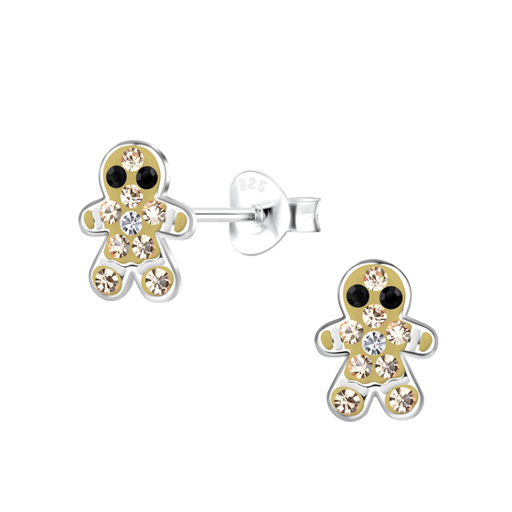 Lebkuchen Kinder Ohrringe 925 Silber