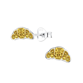 Croissant Kinder Ohrringe 925 Silber