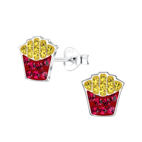 Pommes Kinder Ohrringe 925 Silber
