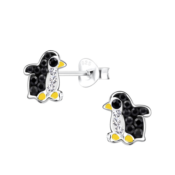 Pinguin Kinder Ohrringe 925 Silber