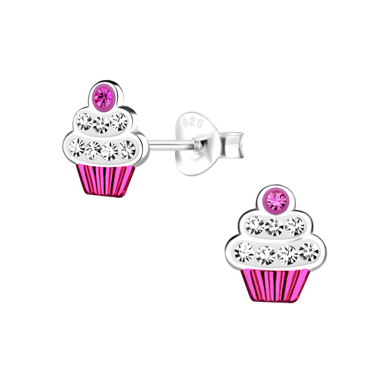 Cupcake Kinder Ohrringe 925 Silber