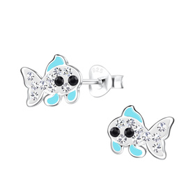 Fisch Kinder Ohrringe 925 Silber