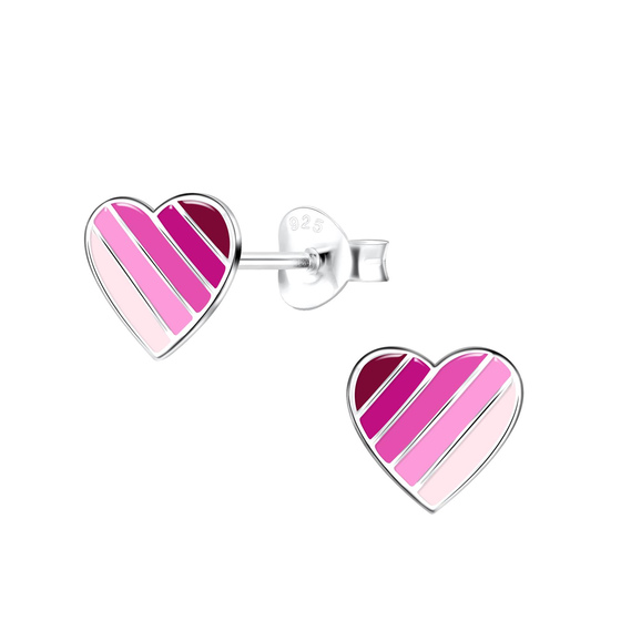 Herz Kinder Ohrringe 925 Silber