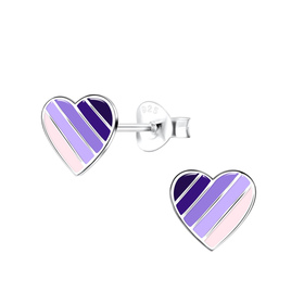 Herz Kinder Ohrringe 925 Silber
