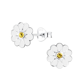 Blumen Kinder Ohrringe 925 Silber