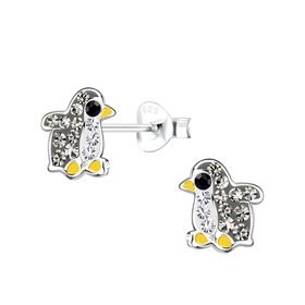 Pinguin Kinder Ohrringe 925 Silber