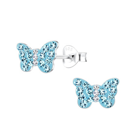 Schmetterling Kinder Ohrringe 925 Silber