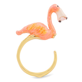 Auf dem Bild zu sehen sind Damen Ringe mit Flamingo aus...