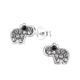 Nilpferd Kinder Ohrringe 925 Silber