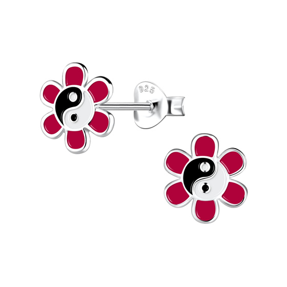 Blumen Kinder Ohrringe 925 Silber