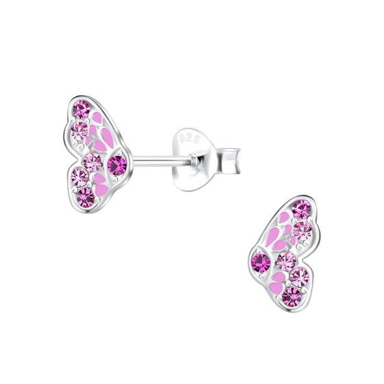 Schmetterling Kinder Ohrringe 925 Silber