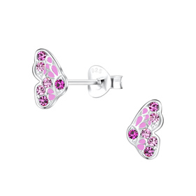 Schmetterling Kinder Ohrringe 925 Silber