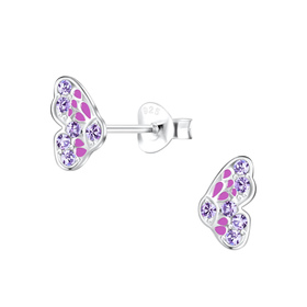 Schmetterling Kinder Ohrringe 925 Silber