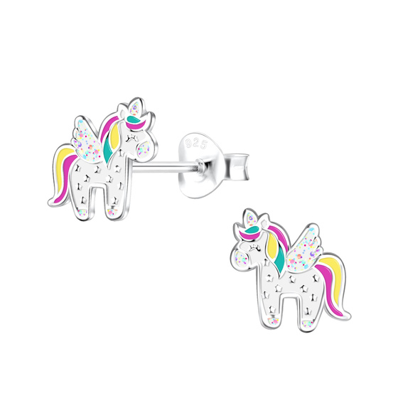 Einhorn Kinder Ohrringe 925 Silber