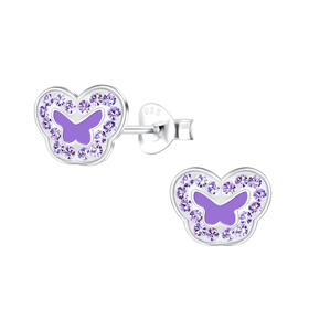 Schmetterling Kinder Ohrringe 925 Silber