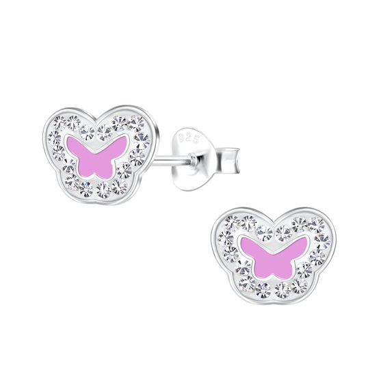 Schmetterling Kinder Ohrringe 925 Silber
