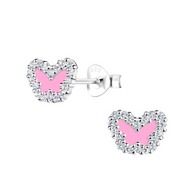Schmetterling Kinder Ohrringe 925 Silber