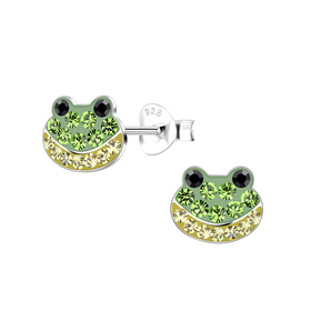 Frosch Kinder Ohrringe 925 Silber