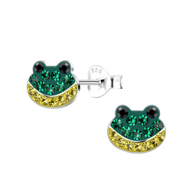 Frosch Kinder Ohrringe 925 Silber