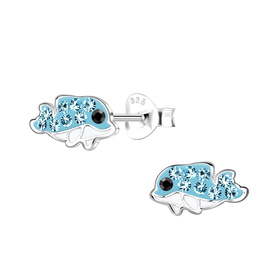 Delfin Kinder Ohrringe 925 Silber