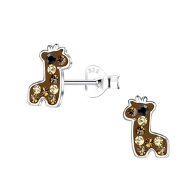 Giraffen Kinder Ohrringe 925 Silber