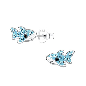 Haifisch Kinder Ohrringe 925 Silber