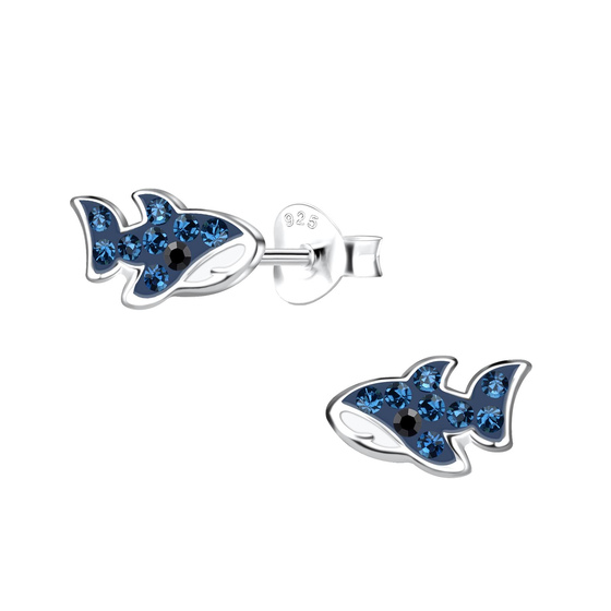 Haifisch Kinder Ohrringe 925 Silber