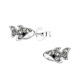 Haifisch Kinder Ohrringe 925 Silber