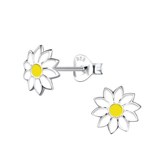 Blumen Kinder Ohrringe 925 Silber