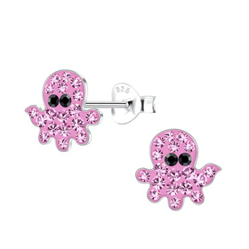 Oktopus Kinder Ohrringe 925 Silber