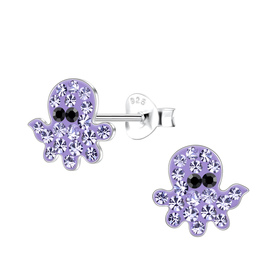 Oktopus Kinder Ohrringe 925 Silber