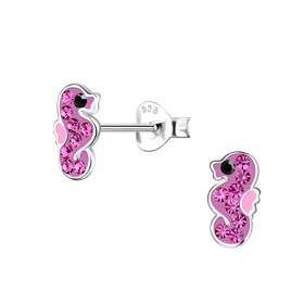 Seepferdchen Kinder Ohrringe 925 Silber