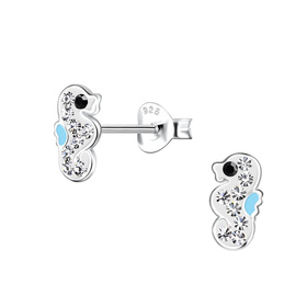 Seepferdchen Kinder Ohrringe 925 Silber