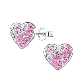 Herz Kinder Ohrringe 925 Silber