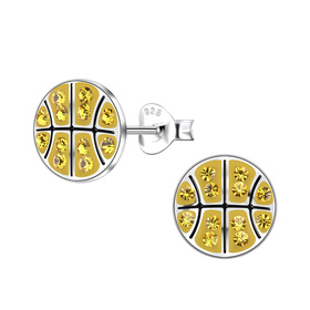 Basketball Kinder Ohrringe 925 Silber