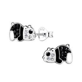 Panda Kinder Ohrringe 925 Silber