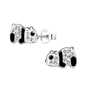 Panda Kinder Ohrringe 925 Silber