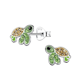 Schildkr�ten Kinder Ohrringe 925 Silber