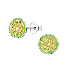 Limonen Kinder Ohrringe 925 Silber