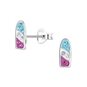 Surfboard Kinder Ohrringe 925 Silber