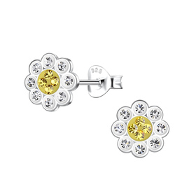Blumen Kinder Ohrringe 925 Silber