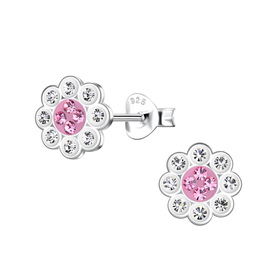 Blumen Kinder Ohrringe 925 Silber