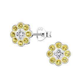 Blumen Kinder Ohrringe 925 Silber