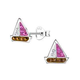 Segelboot Kinder Ohrringe 925 Silber