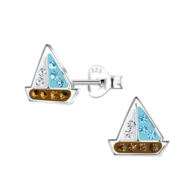 Segelboot Kinder Ohrringe 925 Silber