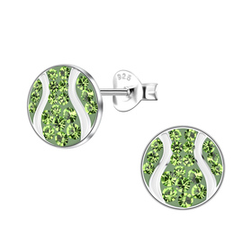Tennisball Kinder Ohrringe 925 Silber