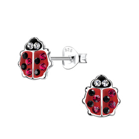 Marienk�fer Kinder Ohrringe 925 Silber